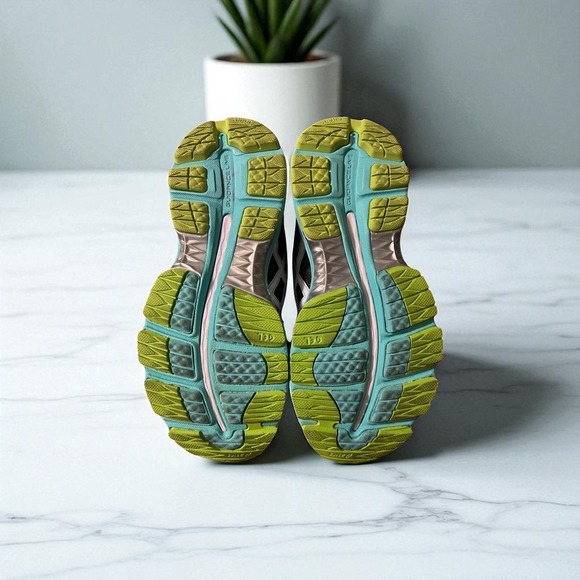 Asics Gel Nimbus 18 Women's Running Shoes Gray Green T650N Size 5 US - Picture 6 of 7